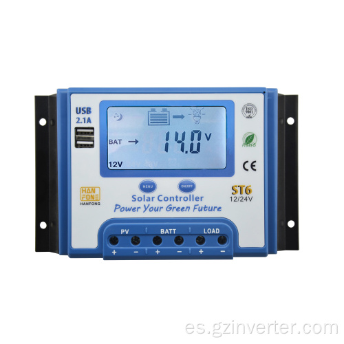 Controlador de carga solar MPPT PWM 12V 24V 40A